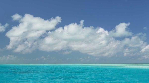 Bahamas, Exuma Island Seascape of aqua ocean